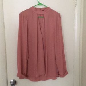 Long sleeved cutout blouse
